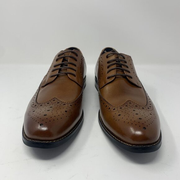 Stacy Adams Garrison 24916-221 Dress Shoes Mens 9.5M Cognac Wingtip Oxford S0664 main image 5